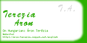 terezia aron business card